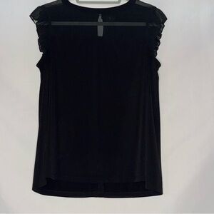 Worthington Women’s Black Sleeveless Blouse Keyhole Back Size 0X EUC